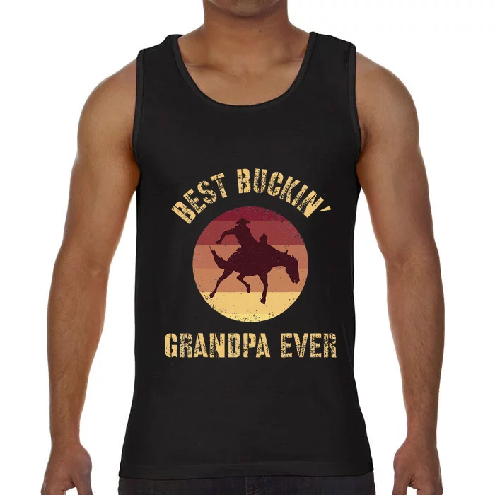 Best Buckin Grandpa Ever Western Rodeo Cowboy Bucking Horse Comfort Colors® Tank Top