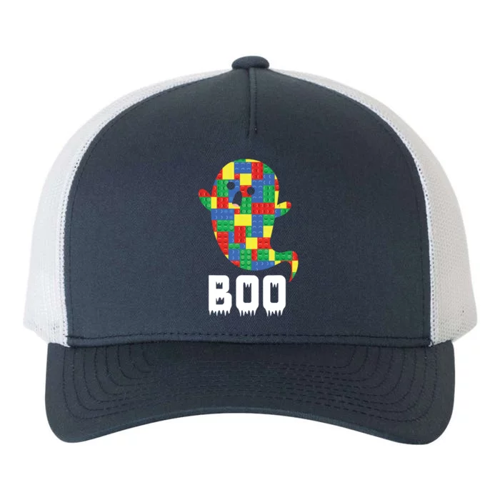 Building Blocks Ghost Boo Master Builder Halloween Tees Boy Yupoong Adult 5-Panel Trucker Hat