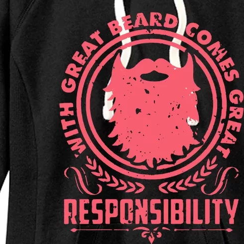 Bushy Beard Goatee Beard Full Beard Bearded Women's Fleece Hoodie