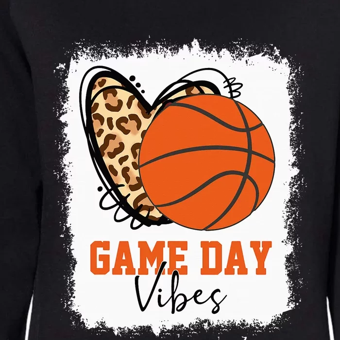 Bleached Basketball Game Day Vibes Basketball Mom Game Day Womens California Wash Sweatshirt