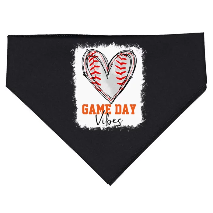 Bleached Baseball Game Day Vibes Baseball Mom Game Day USA-Made Doggie Bandana