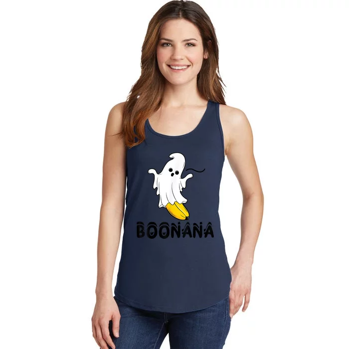 Boonana Boo Ghost Banana Halloween Costume Funny Ladies Essential Tank