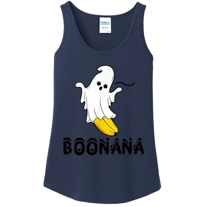 Boonana Boo Ghost Banana Halloween Costume Funny Ladies Essential Tank