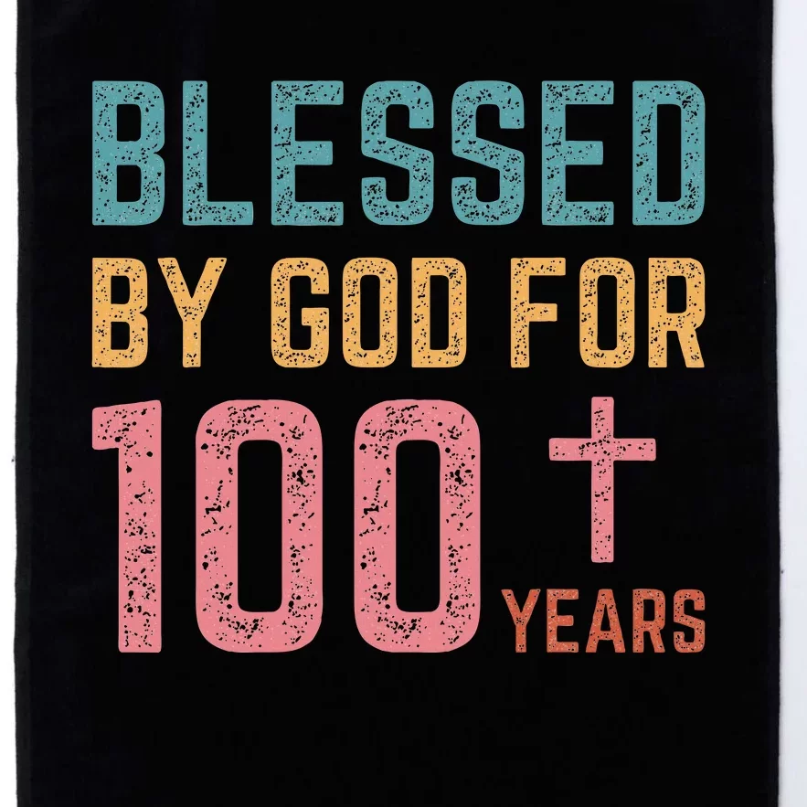 Blessed By God For 100 Years Old Religious Platinum Collection Golf Towel