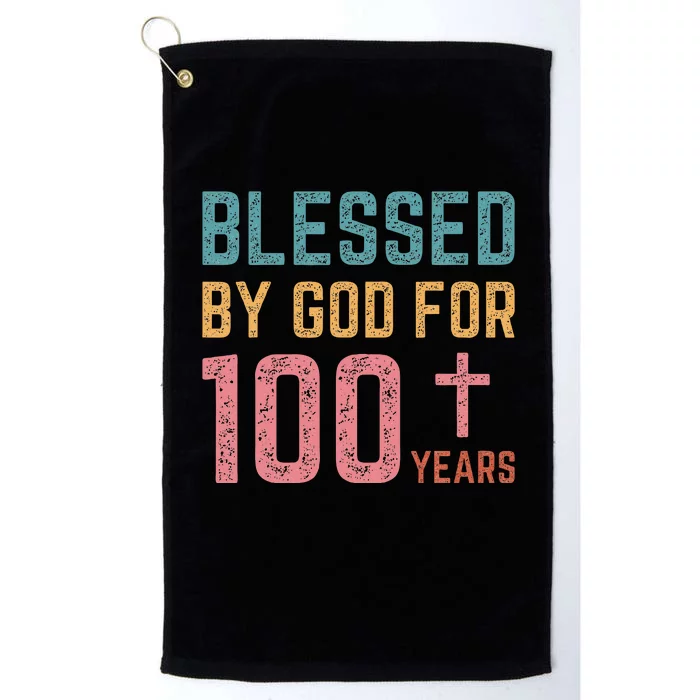 Blessed By God For 100 Years Old Religious Platinum Collection Golf Towel