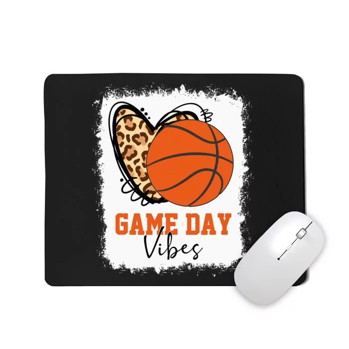 Bleached Basketball Game Day Vibes Basketball Mom Game Day Mousepad