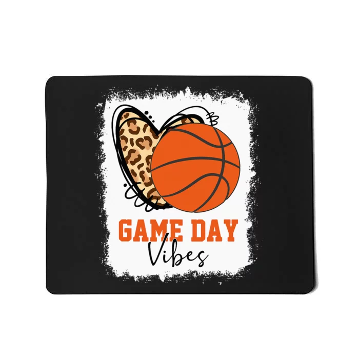 Bleached Basketball Game Day Vibes Basketball Mom Game Day Mousepad