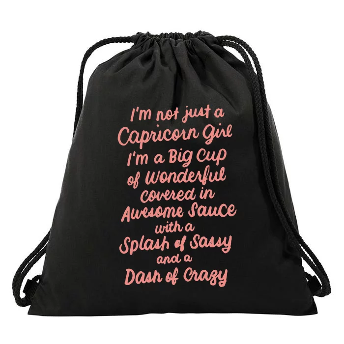 Black  Birthday Gifts Melanin  Capricorn Queen Drawstring Bag