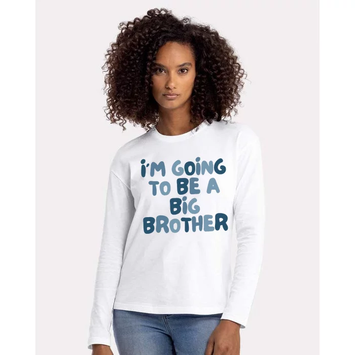 Big Brother Gift Birth Announcement Brother Gift Womens Cotton Relaxed Long Sleeve T-Shirt