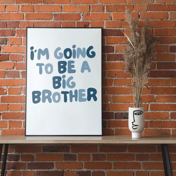 Big Brother Gift Birth Announcement Brother Gift Poster