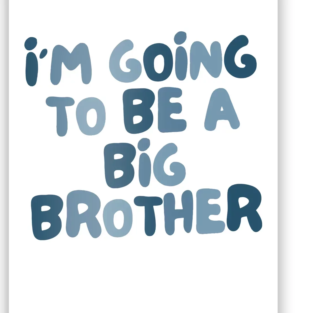 Big Brother Gift Birth Announcement Brother Gift Poster