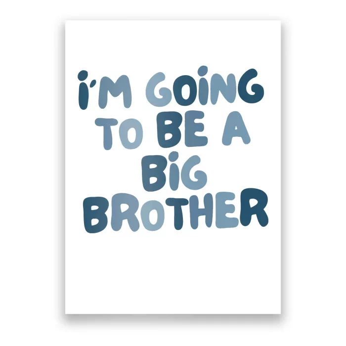 Big Brother Gift Birth Announcement Brother Gift Poster