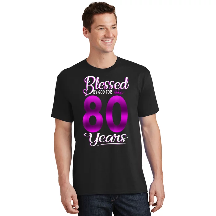 80 Years of Being Awesome Pickleball 80th Birthday T-Shirt