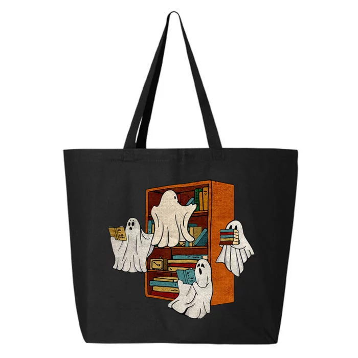 Boo Books Ghost Librarian Halloween Teacher Reading Lover 25L Jumbo Tote