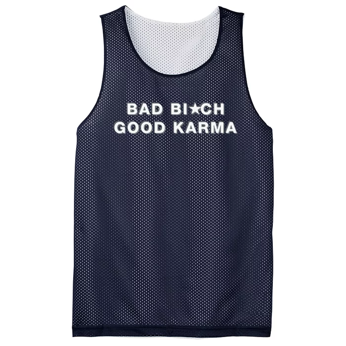 Bad Bitch Good Karma Mesh Reversible Basketball Jersey Tank