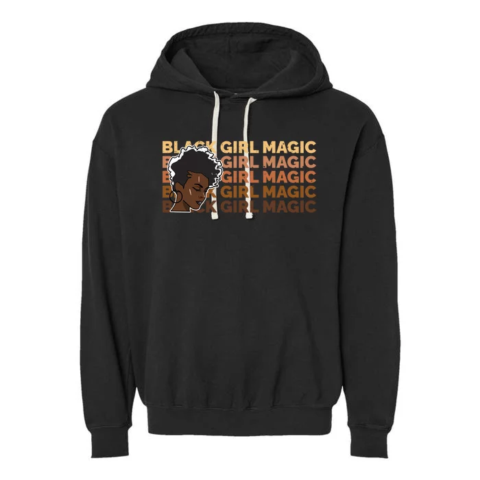 Black Black History Month Blm Melanin Poppin Afro Queen Gift Garment-Dyed Fleece Hoodie