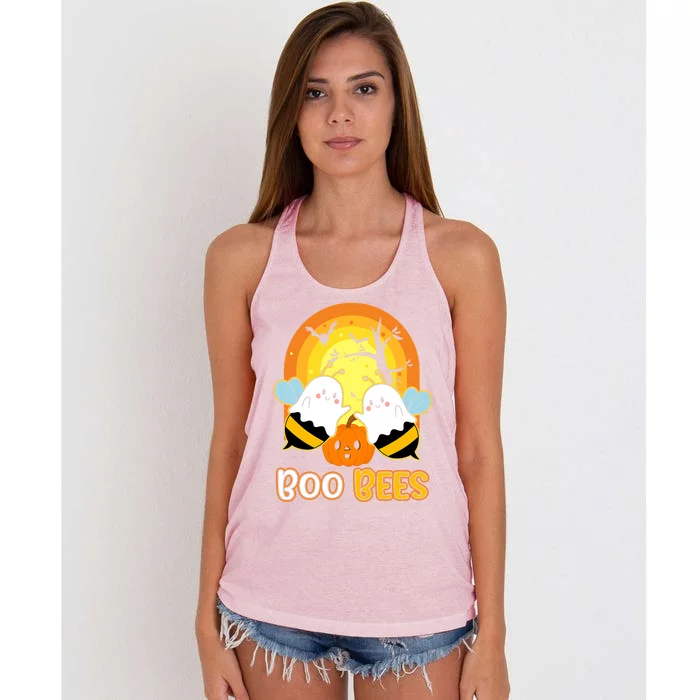 Boo Bees Halloween Cute Gift Funny Bees Gift Women's Knotted Racerback Tank