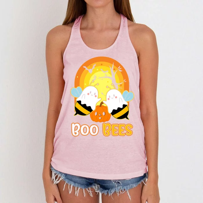 Boo Bees Halloween Cute Gift Funny Bees Gift Women's Knotted Racerback Tank