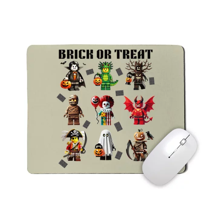 Building Bricks Halloween Brick Or Treat Costume Monsters Gift Mousepad