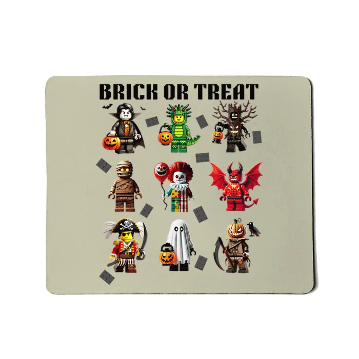 Building Bricks Halloween Brick Or Treat Costume Monsters Gift Mousepad