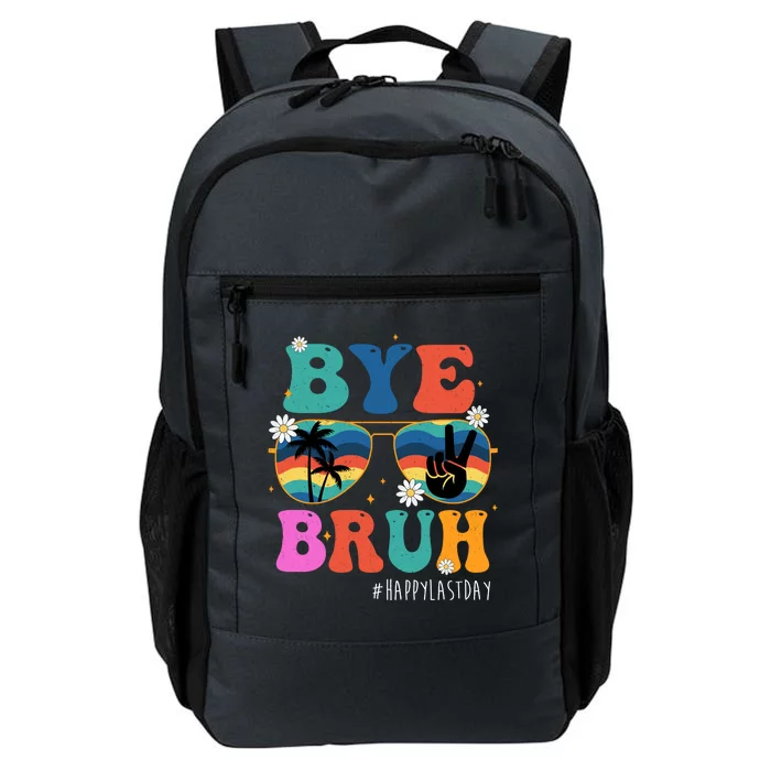 Bye Bruh Happy Last Day Of School Retro Hippie Daily Commute Backpack