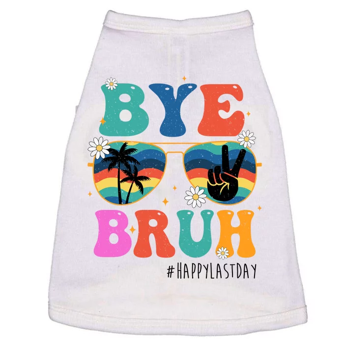 Bye Bruh Happy Last Day Of School Retro Hippie Doggie Tank