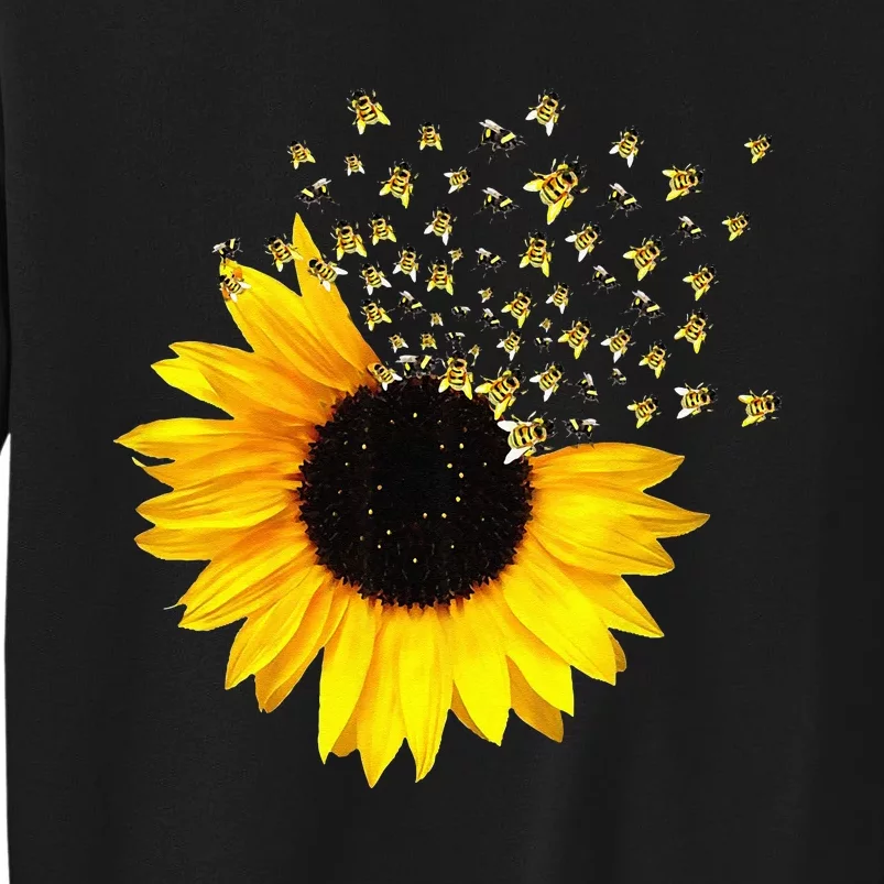 bumble bee. honey bees. bee lover. sunflower. yellow flowers Tall Sweatshirt