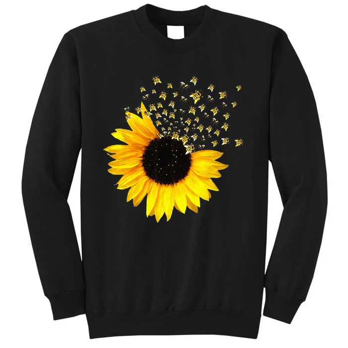 bumble bee. honey bees. bee lover. sunflower. yellow flowers Tall Sweatshirt