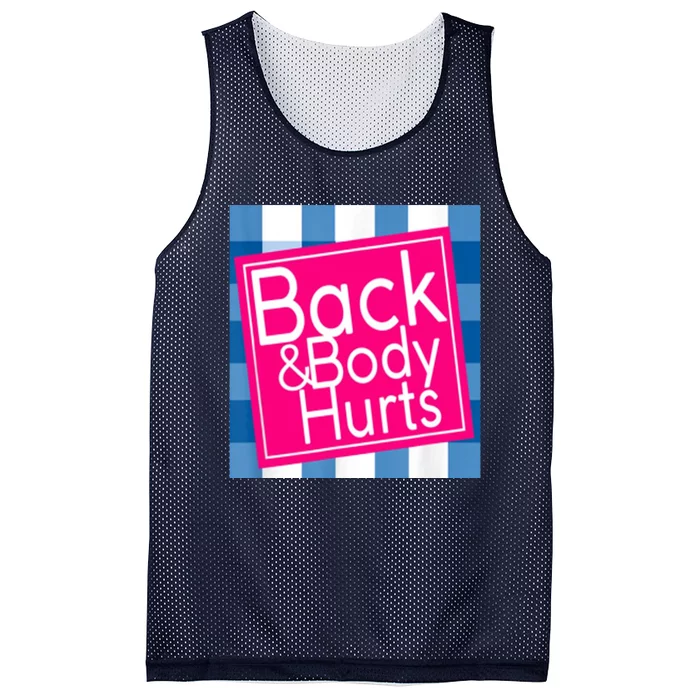 Back & Body Hurts Mesh Reversible Basketball Jersey Tank