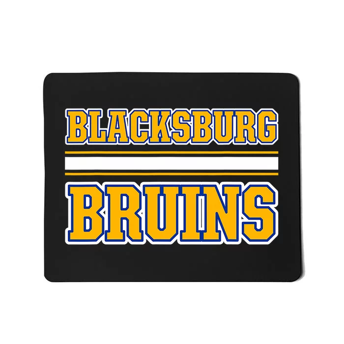 Blacksburg Bruins Horizontal Stripes Mousepad