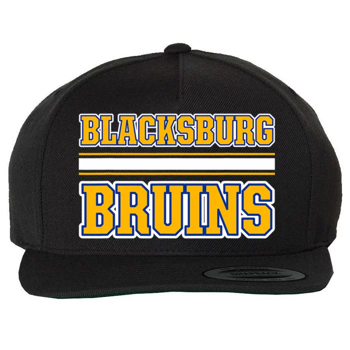 Blacksburg Bruins Horizontal Stripes Wool Snapback Cap