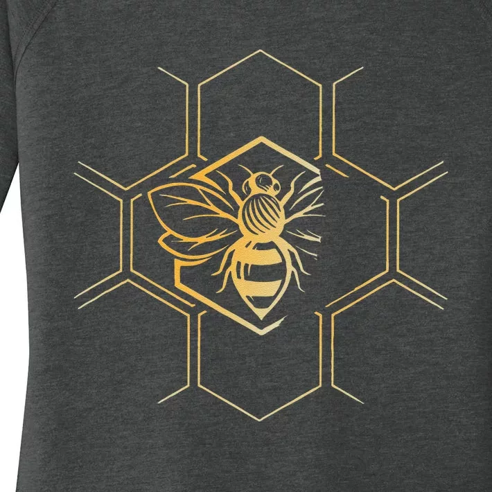 Beekeeper  Beekeeping Honeycomb Love For Bees Women's Perfect Tri Tunic Long Sleeve Shirt