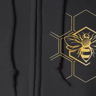 Beekeeper  Beekeeping Honeycomb Love For Bees Full Zip Hoodie