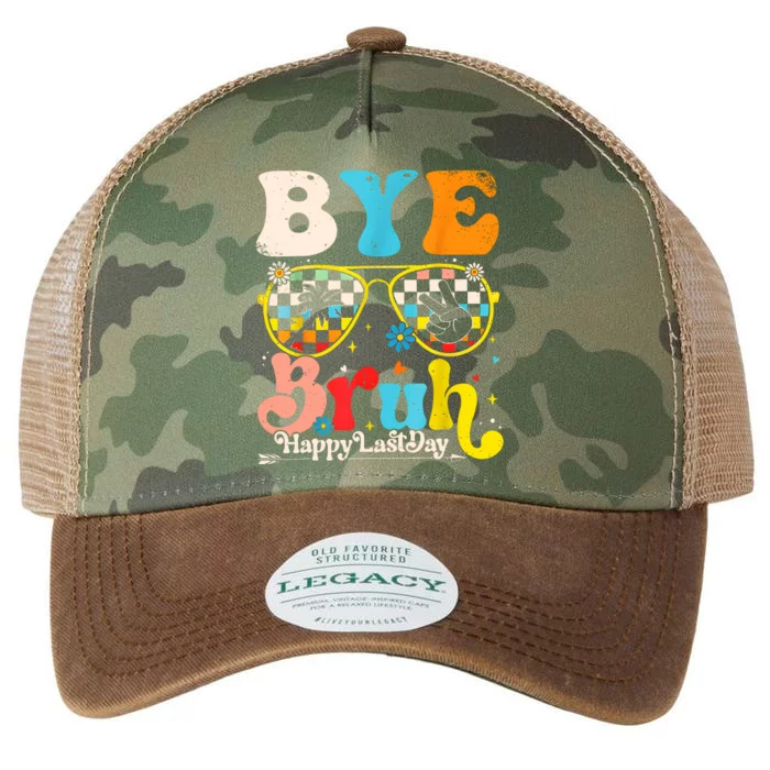 Bye Bruh Happy Last Day Of School Legacy Tie Dye Trucker Hat