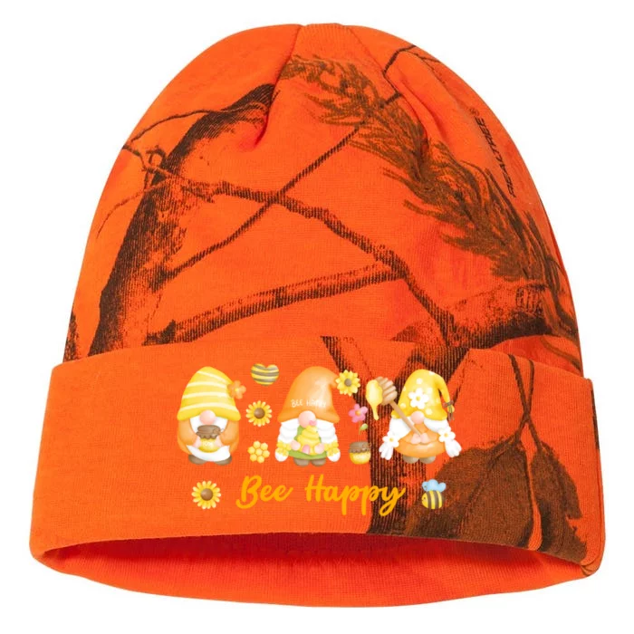 Beekeeping Bee Happy Gnomies Honey Bee Great Gift Kati - 12in Camo Beanie