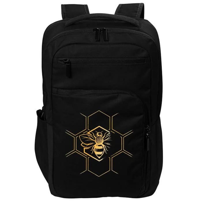 Beekeeper Beekeeping Honeycomb Love For Bees Impact Tech Backpack