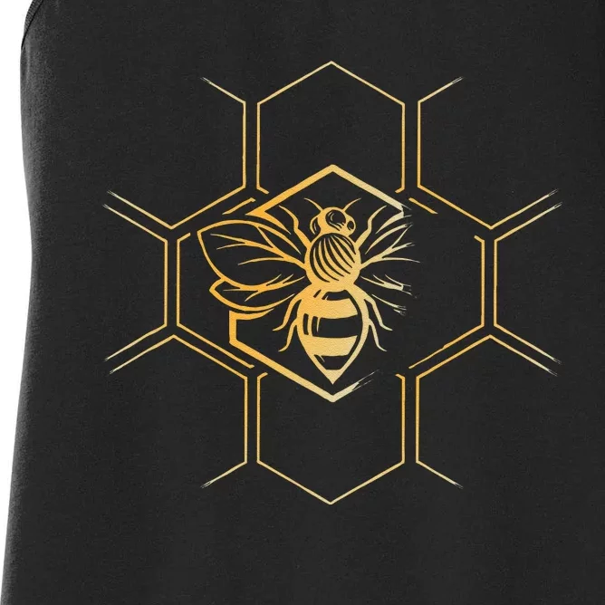 Beekeeper Beekeeping Honeycomb Love For Bees Women's Racerback Tank