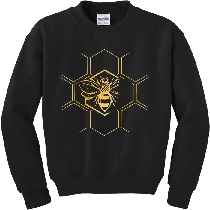 Beekeeper Beekeeping Honeycomb Love For Bees Kids Sweatshirt