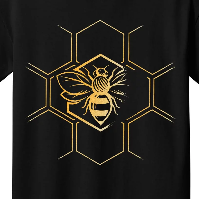 Beekeeper Beekeeping Honeycomb Love For Bees Kids T-Shirt