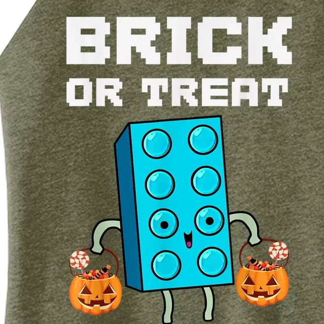 Block Building Halloween Brick Or Treat Kids Master Builder Women’s Perfect Tri Rocker Tank