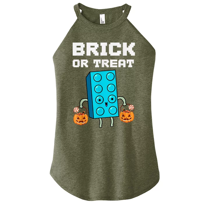 Block Building Halloween Brick Or Treat Kids Master Builder Women’s Perfect Tri Rocker Tank