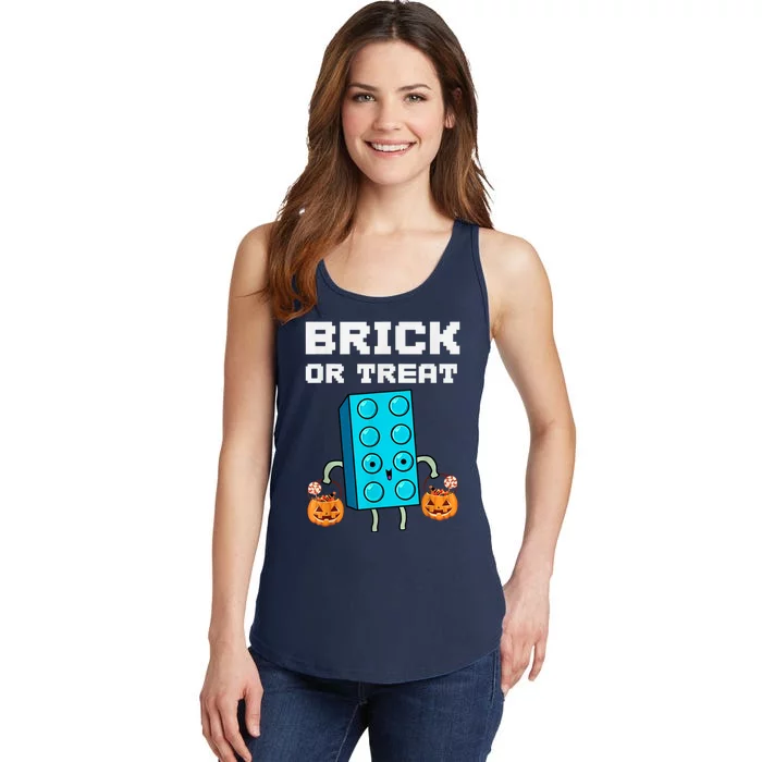 Block Building Halloween Brick Or Treat Kids Master Builder Ladies Essential Tank