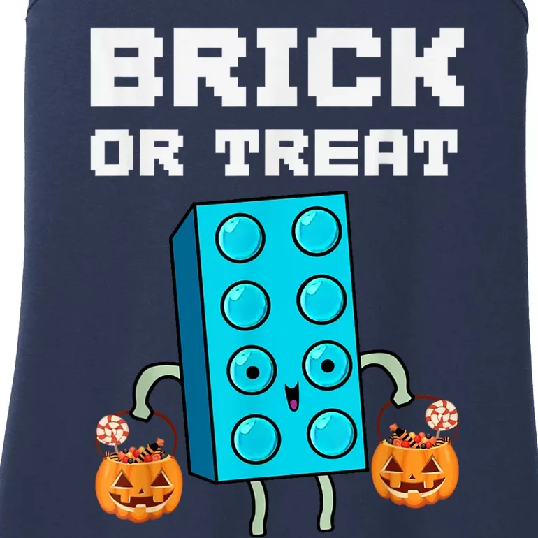 Block Building Halloween Brick Or Treat Kids Master Builder Ladies Essential Tank