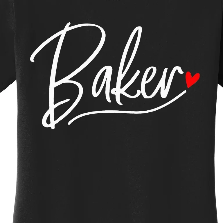 Baker Baking Heart Gift Women's T-Shirt