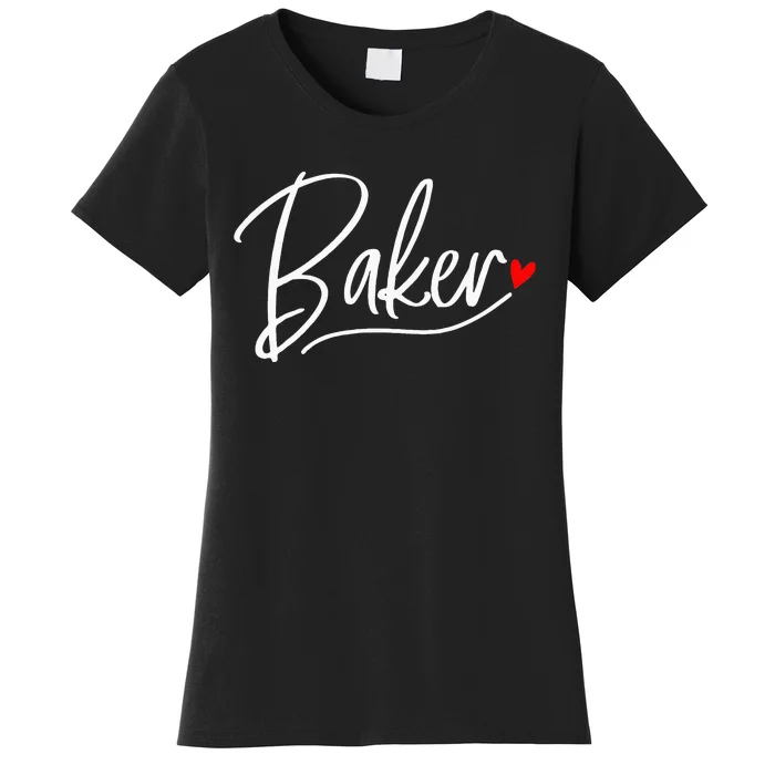 Baker Baking Heart Gift Women's T-Shirt