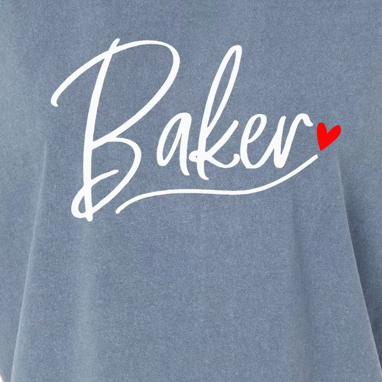 Baker Baking Heart Gift Garment-Dyed Women's Muscle Tee