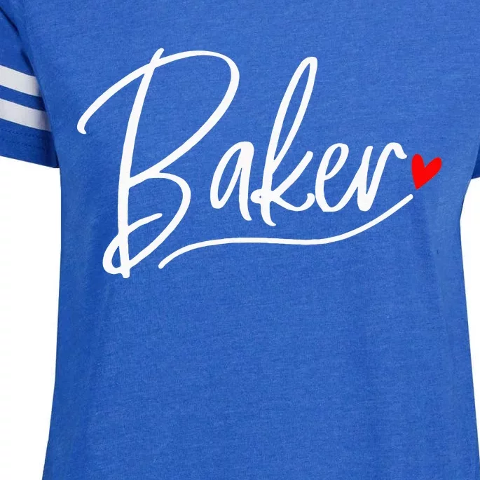 Baker Baking Heart Gift Enza Ladies Jersey Football T-Shirt