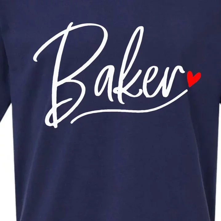 Baker Baking Heart Gift Sueded Cloud Jersey T-Shirt