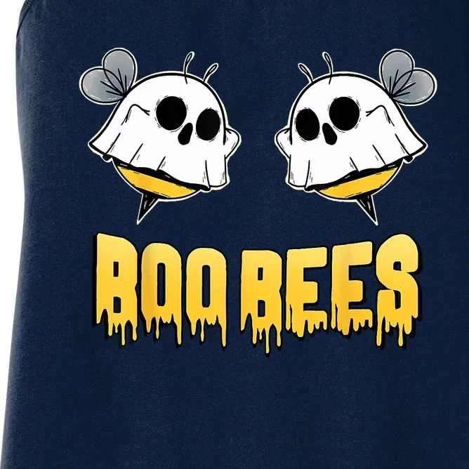 Boo Bees Halloween Funny Costume For Adult Women Bee Couple Women's Racerback Tank