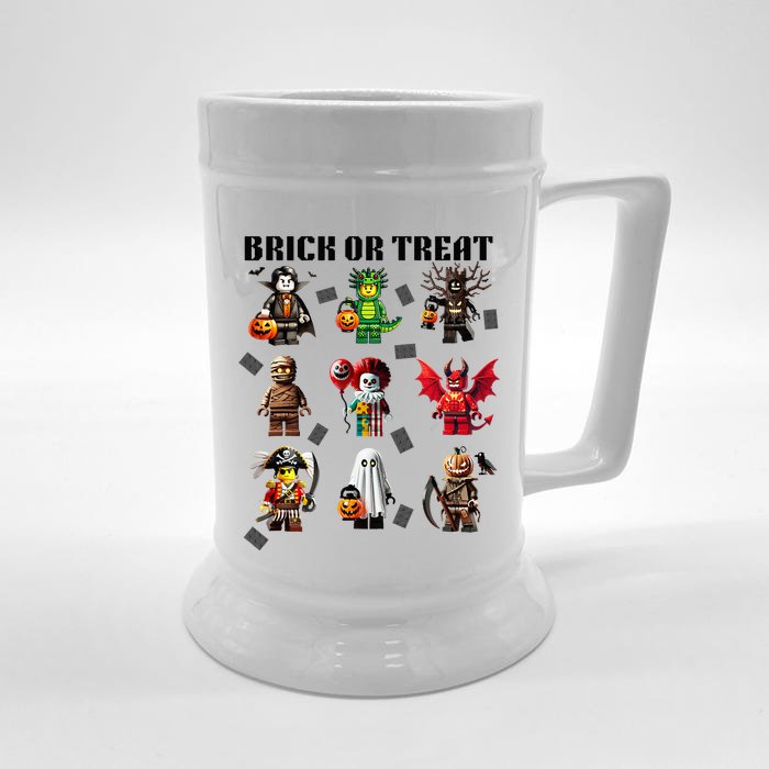 Building Bricks Halloween Brick Or Treat Costume Monsters Front & Back Beer Stein